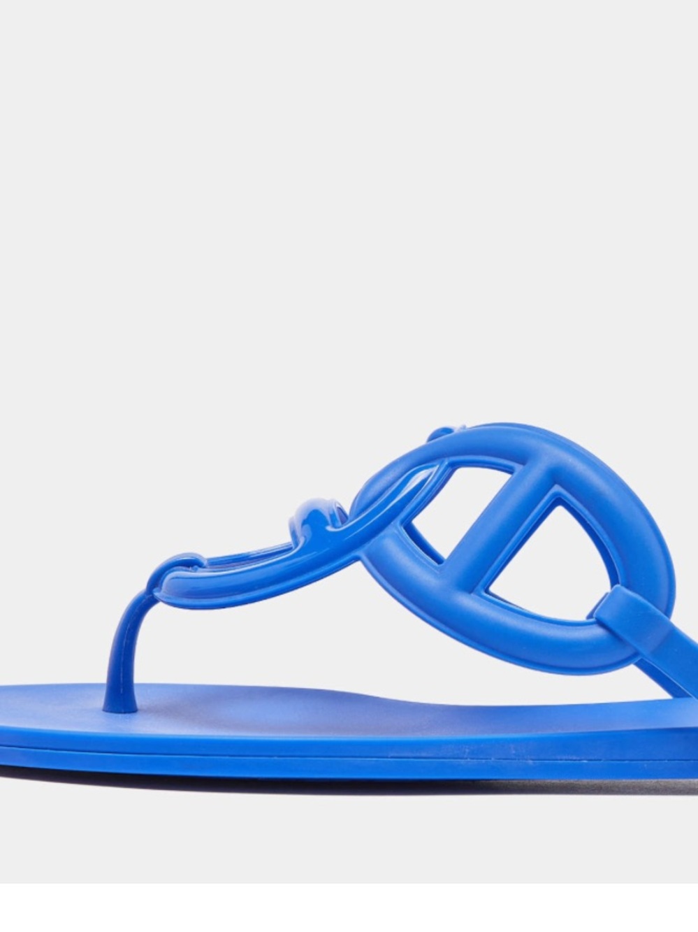 Hermes Blue Plage Jelly Sandals - Women's Slip-On Thong - Picture 5 of 5